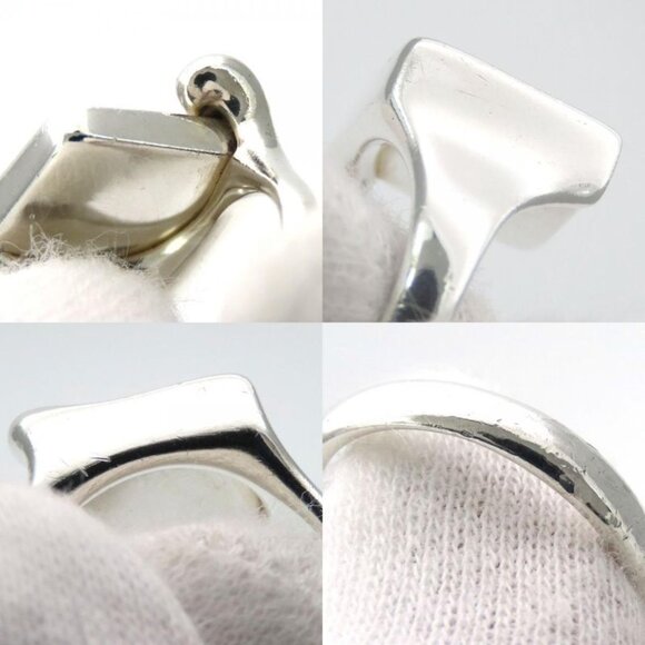 Tiffany & Co. 925 Silver Elsa Peretti Open Heart Bypass Ring  Tiffany & Co Ring Splash Square 925 Silver Approx 6.1 g Silver Approx #10 Elsa